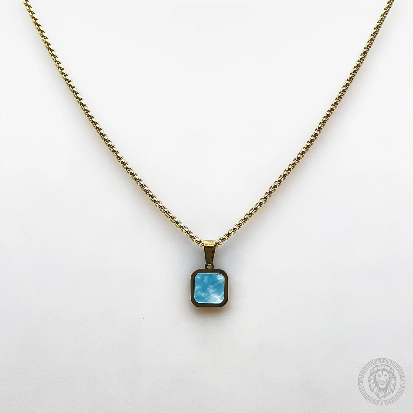 Men's Blue Gemstone Pendant