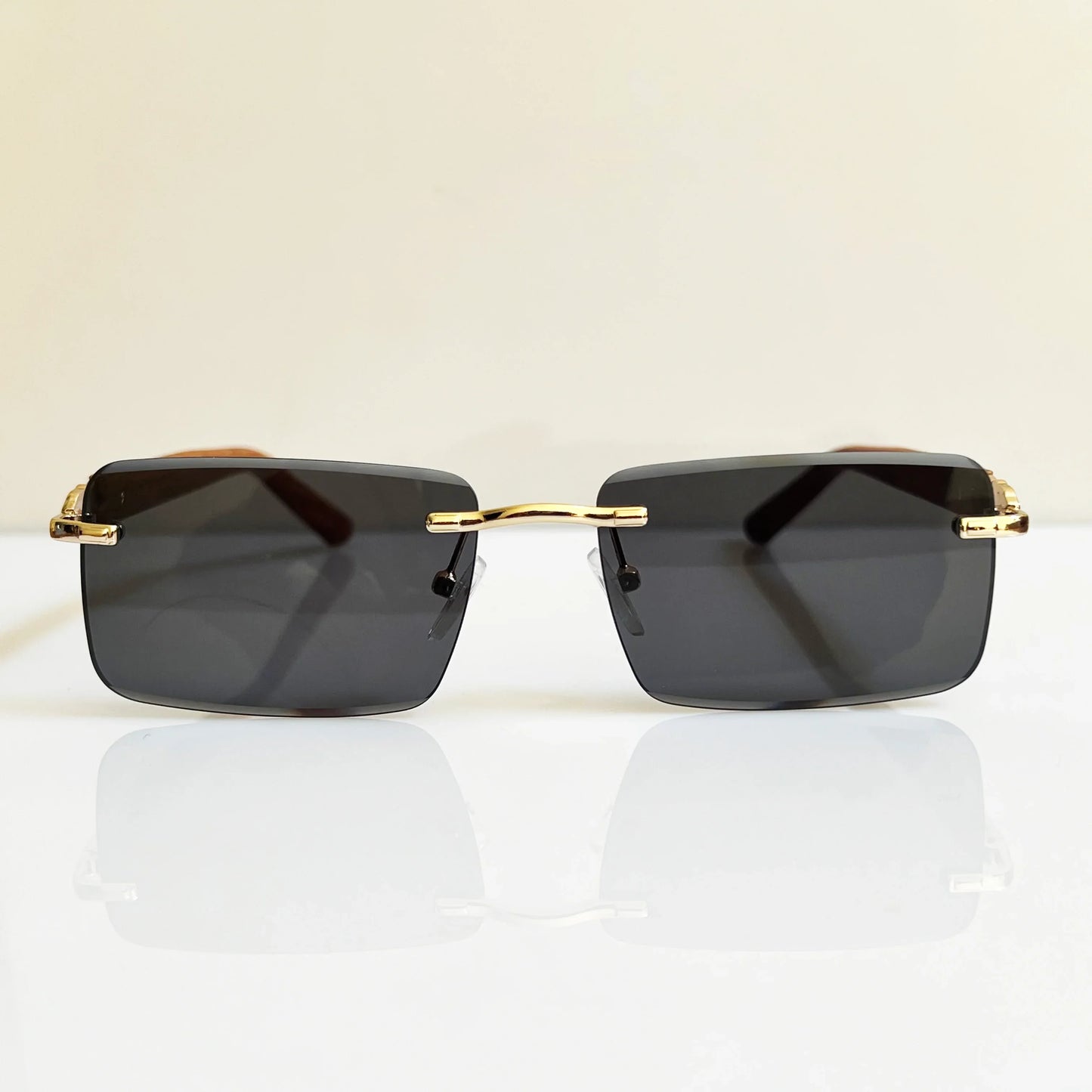 Rimless Leopard Sunglasses
